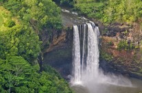 Aerial view of Kahili Falls, Kauai
