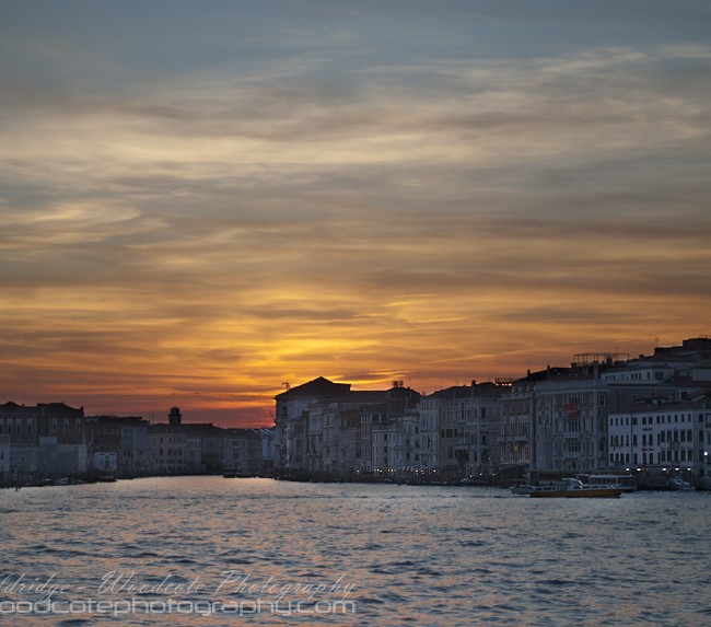 Sun setting over the Grand Canal, Venice