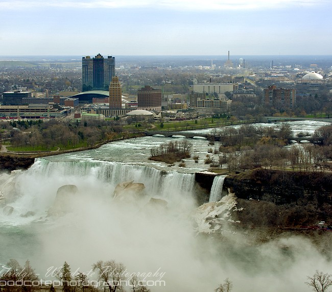 Aerial view of American Falls – Niagara