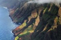 Aerial of Napali Coast, Kauai