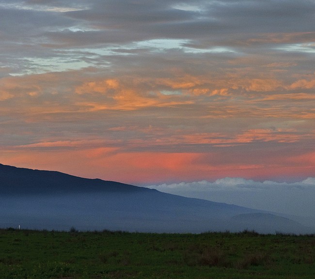 Sun setting over Mauna Loa